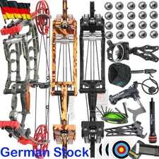 25" Compound Bogen Dual-Use Pfeil Stahlkugel 30-60lbs Bogenschießen Jagd R/LH DE