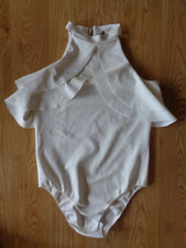 Blusenbody Heine, Gr. 38, weiß mit Volants sehr edel, sexy