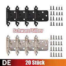 ​20 Stk Federscharnier Selbstschließende Scharniere Mit Schrauben Schwarz/Silber