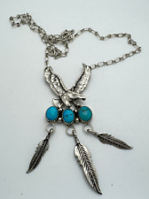 Indianerschmuck Navajo Zuni Indianer Türkis Halskette Kette Necklace Adler 329