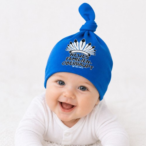 Baby beanie mütze blau mit - baby,