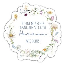 Kleine Menschen Brauchen So Große Herzen Danke Geschenk Aufkleber Sticker