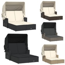 Poly rattan doppelbett - rattan,