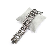 XXL Herren Edelstahl Armband Panzerarmband Armkette Silber Diverse Biker