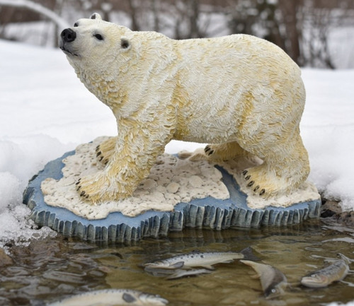 Gussharz eisbär auf eis - auf,