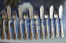 Bruckmann  Fischbesteck - Mod. 710  - Deutschmeister - Silb. 90 - 6 Pers. 