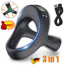 Penisring mit Vibrator Hodenring elektrisch Cockring Erektion Vibro Akku USB