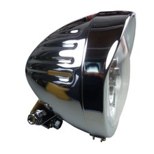 Motorrad Scheinwerfer Grooved mit Visor Hauptscheinwerfer +Schrumpfschlauchset