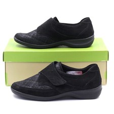 Waldläufer OrthoTritt Millu Damen Comfort Halbschuhe Weite M Schwarz Leder NEU