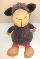 Fast wie neu: superweiches Schaf Nici grau rosa Plüsch Etikett ca. 28 cm