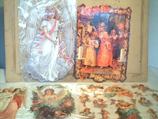 alte Oblaten Glanzbilder  Engel  Kinder