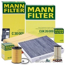 MANN INSPEKTIONSPAKET FILTERSATZ FÜR AUDI A3 Q3 SEAT SKODA VW GOLF 7 1.6 2.0 TDI