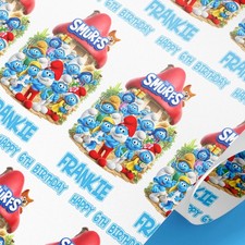 Geschenkpapier schlümpfe - geschenkpapier,