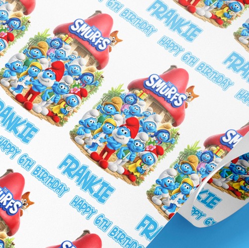 Geschenkpapier schlümpfe - geschenkpapier,