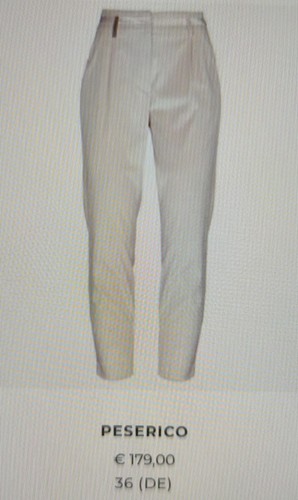 Peserico damenhose rose - damenhose,