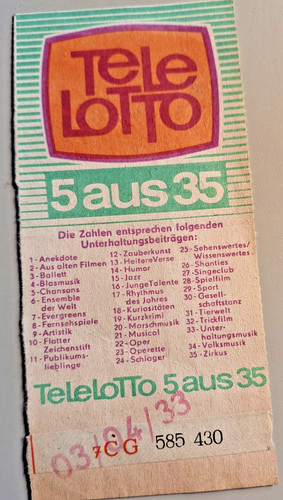 Alter lotto schein - alter, lotto-schein