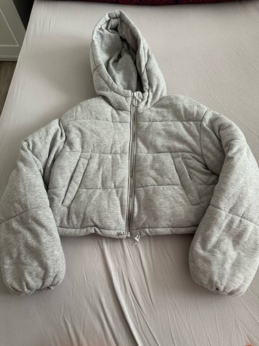 Bershka winterjacke grau - bershka, s