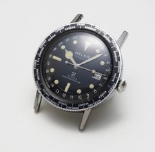 Helsa Vintage Uhr 21 Jewels, Automatik, Weltzeitfunktion.