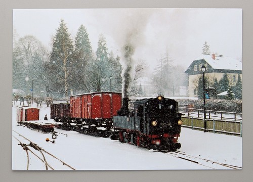 Postkarte dampflok 99 584 - -,