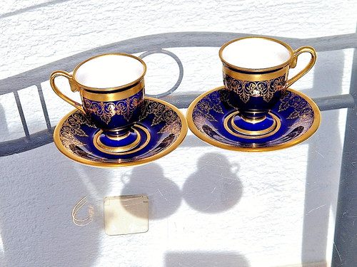 Set kobalt blau porzellan - blau,