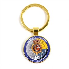  Spanien Schlüsselanhänger Mode Glas Metall Charm Guardia Civil Trafico