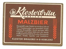 Bieretikett Klosterbrauerei