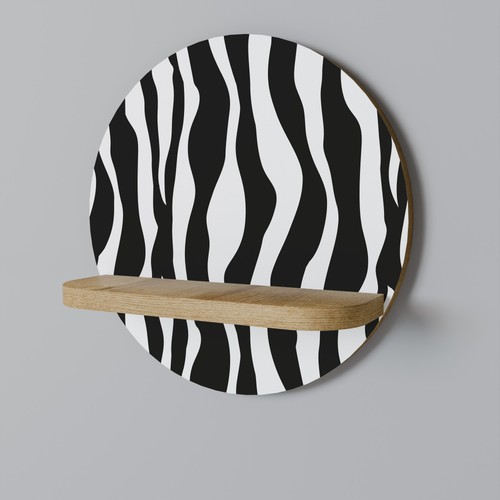 Zebra echoes rundes regal - zebra,