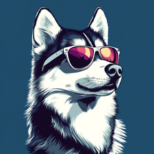 Wandtattoo Aufkleber Husky mit