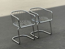 1/6 ital. Gastone Rinaldi Rima Chrome Sessel Stühle Chairs 1970