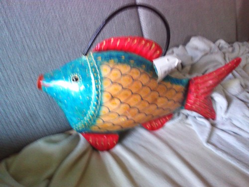 Gießkanne fisch metall - gießkanne,