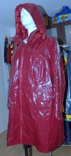 NANA BELLE Hoch Glanz Damen Regenjacke + Kapuze Lack Regen Jacke Mantel 46-48XXL