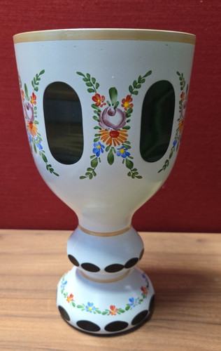 Vase fuß - böhmen, grünes