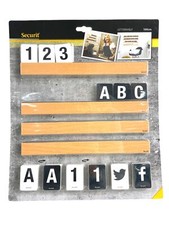 Securit Buchstabenleiste LETTER SHELF Teak-Holz Regal