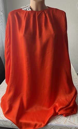 New zara orange - orange, pleated