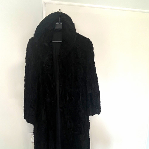 Damen pelzmantel schwarz - damen,