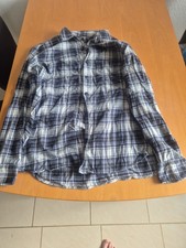 Lee Langärmiges Herren Hemd XL Regular Fit Kariert Blau Weiss