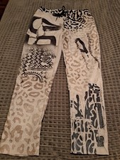 ?Tredy Zukauf Made in Italy-Joggpants-Beige-GR. 2-Gemustert-Velour Art?