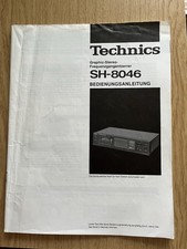 Technics SH-8046 Bedienungsanleitung deutsch, Schwedisch und Holländisch