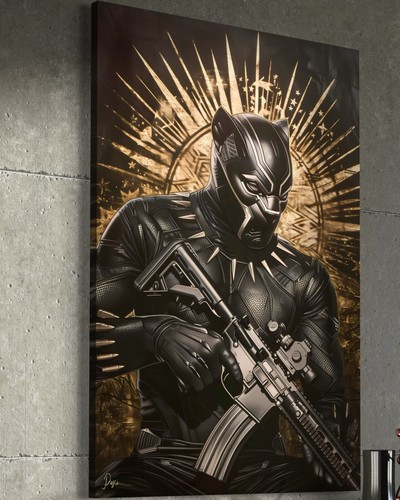 Black panther leinwandbild - panther,