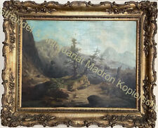 Gemälde August Seidel (1820-1904) zuges. Gebirge Landschaft Münchner Schule