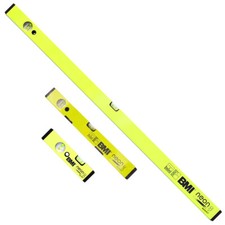 BMI Neon Wasserwaagen mit spezieller Neonfarbe + 2 Libellen + magnetisch