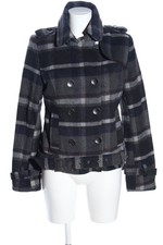 MADONNA Kurzmantel Damen Mantel Gr. DE 38 schwarz-hellgrau-braun Casual-Look