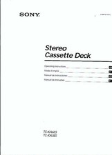 Sony Bedienungsanleitung user manual für TC -KA 3 ES - KA 6 ES Copy