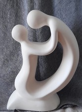 Deko Skulptur "Der Kuss" Gilde Francis - kniendes Paar - 30x42 cm Keramik