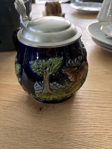 Kobaldblaue bierkrug aus - bierkrug,