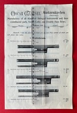 Preisliste Oscar Glaesel