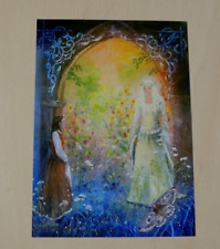 1x Postkarten Feenkönigin Daniela Drescher Fee Mädchen Schmetterlinge Torbogen