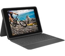Logitech Rugged Folio Tastatur-Hülle für Apple iPad 7./8./9. Gen. QWERTZ DE Grau