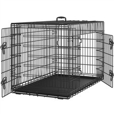 Hundebox Tiertransportbox mit Ausziehbaren Bodenwanne Griff und 2 Türen wie Neu