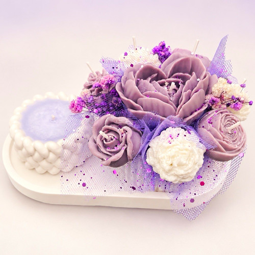 Kerzen blumenstrauß set 3 - blumenstrauß,,